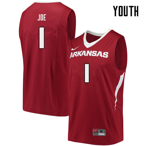 Youth #1 Isaiah Joe Arkansas Razorbacks College Basketball Jerseys Sale-Cardinal